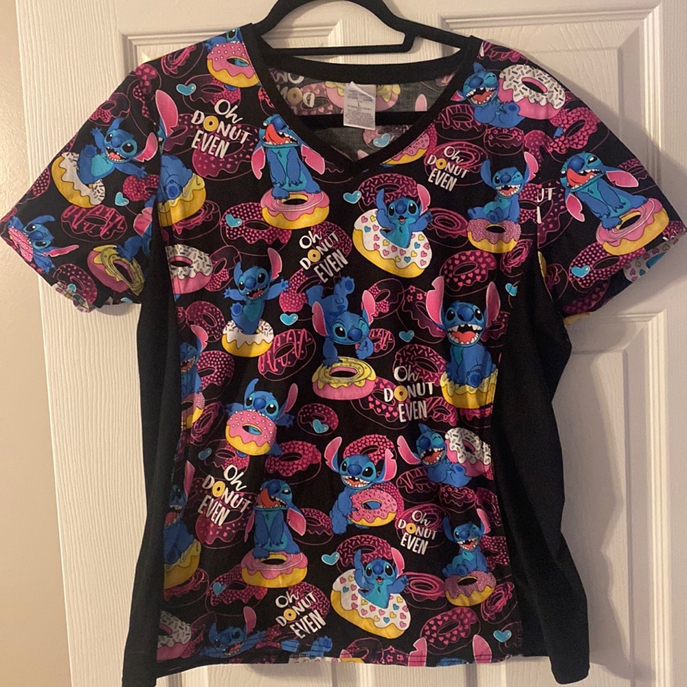 Stitch “Donut Even” Scrub Top